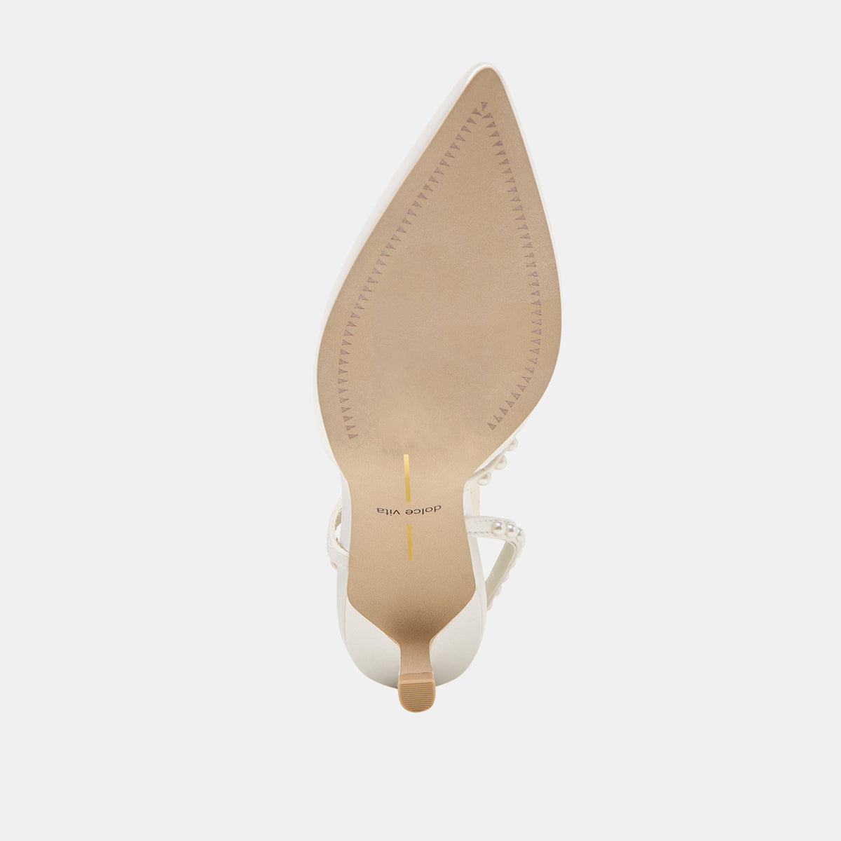 Kamra Pearl True White Satin Mid Heels | Dolce Vita