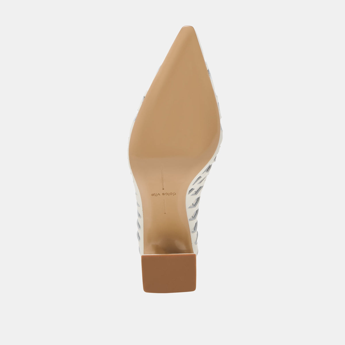 Tanya Bone Woven Leather Heels | Dolce Vita