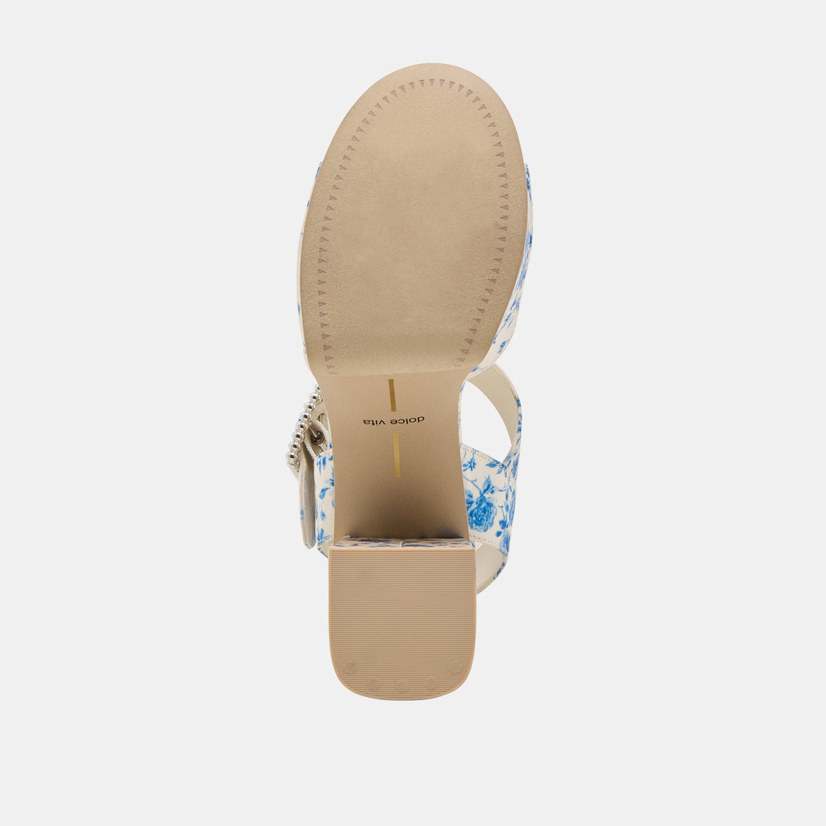 Bobby Pearl Blue Floral Satin Heels | Dolce Vita