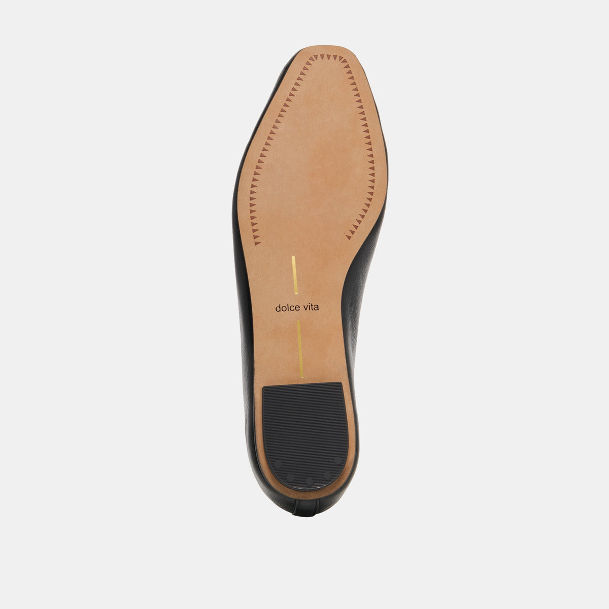 CARET Black Leather Pointed-Toe Ballet Flats | Dolce Vita