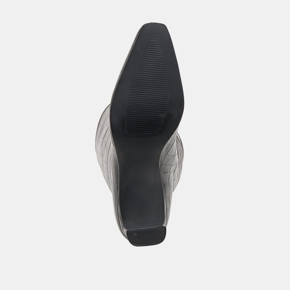 Trixi Noir Croco Embossed Leather Boots | Dolce Vita