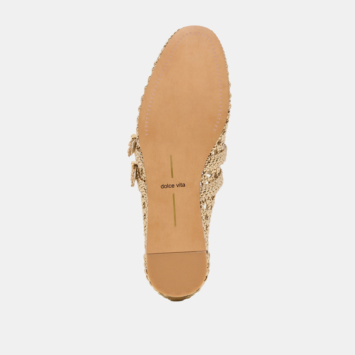 Baylee Gold Woven Stella Ballet Flats | Dolce Vita