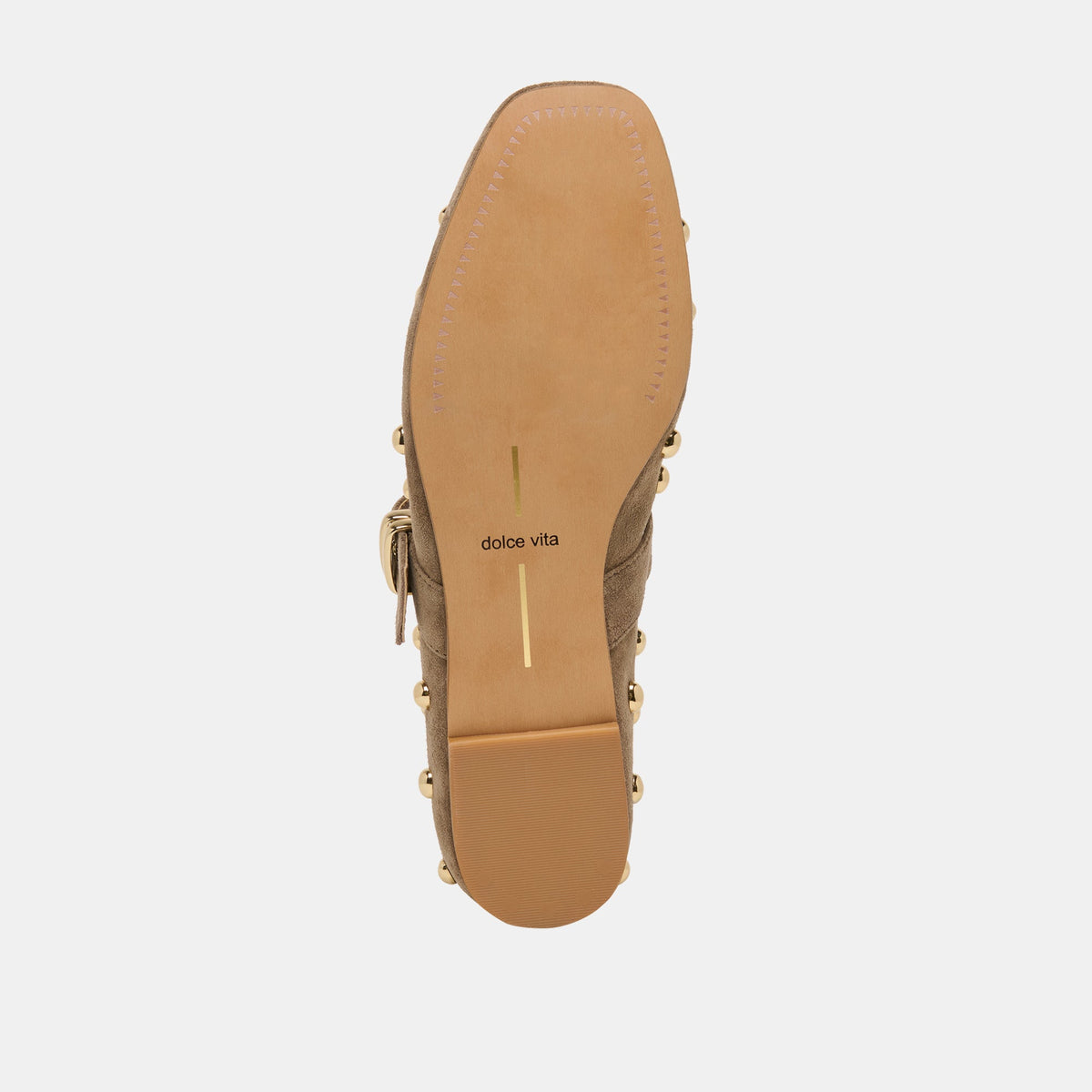 Mikel Stud Olive Suede Ballet Flats | Dolce Vita