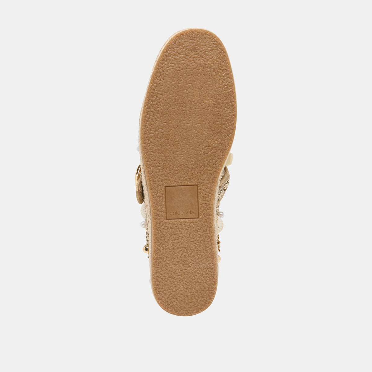 Ralph Gold Beaded Raffia Ballet Flats | Dolce Vita