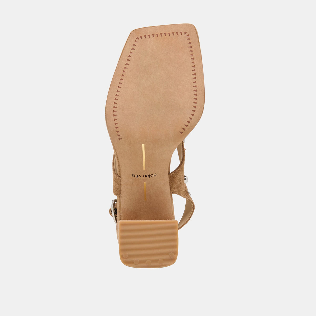 Yves Stud Lt Brown Suede Heels | Dolce Vita