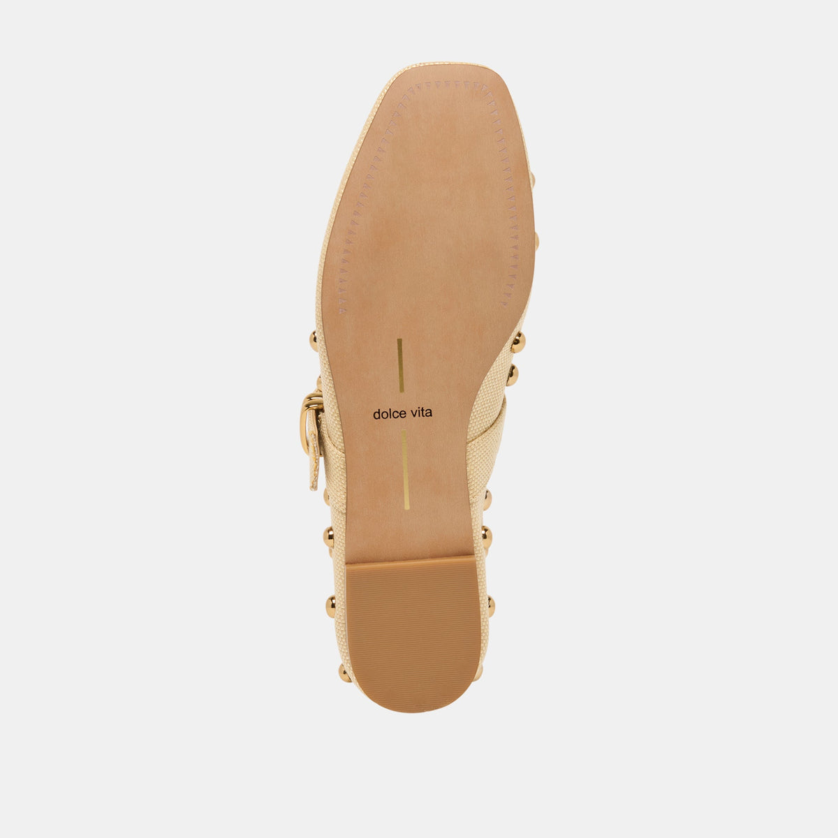 Mikel Stud Lt Natural Raffia Ballet Flats | Dolce Vita