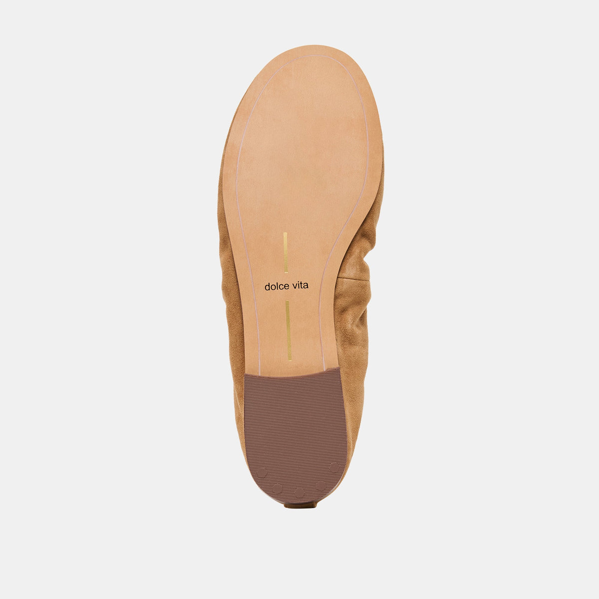Conrad Lt Brown Suede Ballet Flats | Dolce Vita