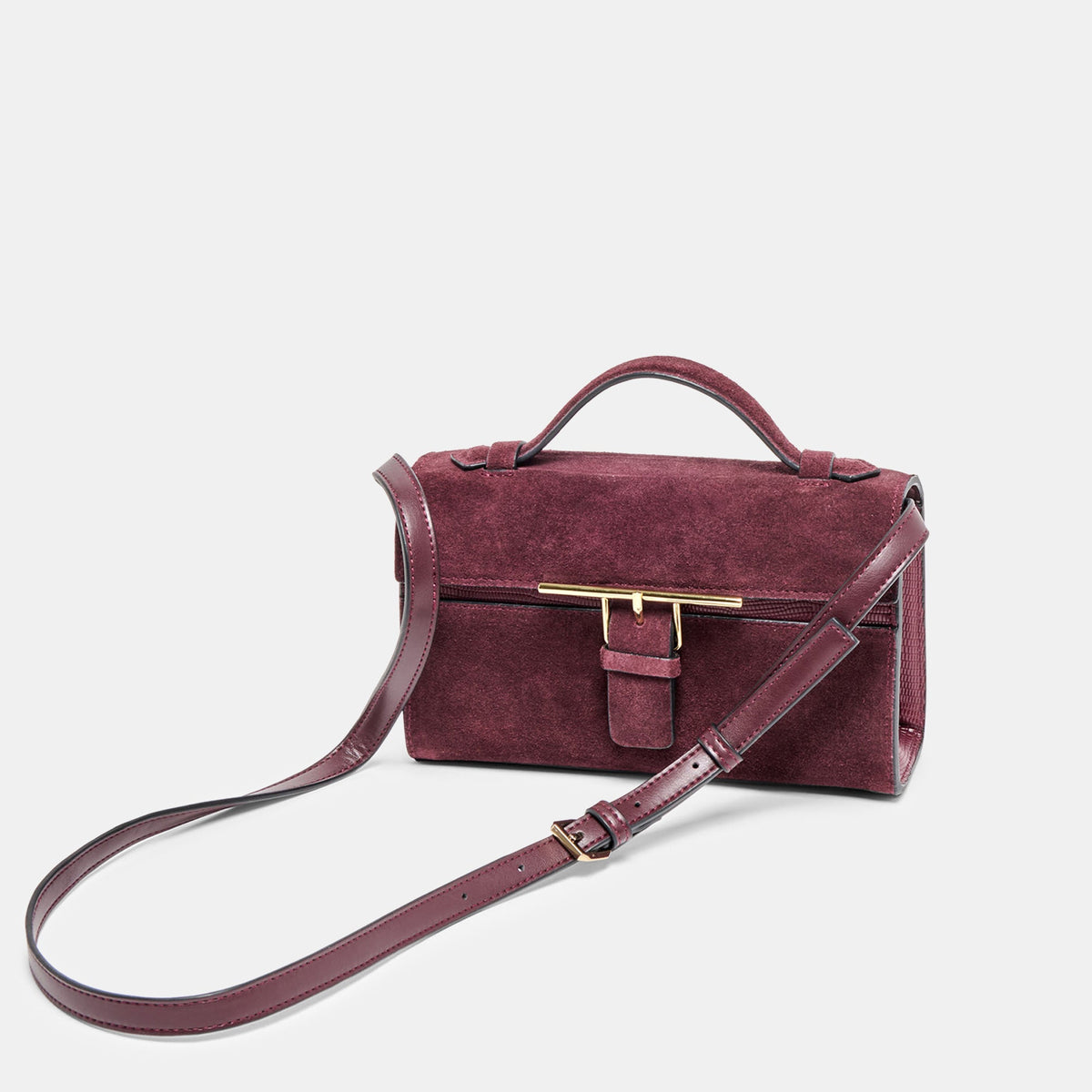 Zannone Burgundy Suede Crossbody | Dolce Vita