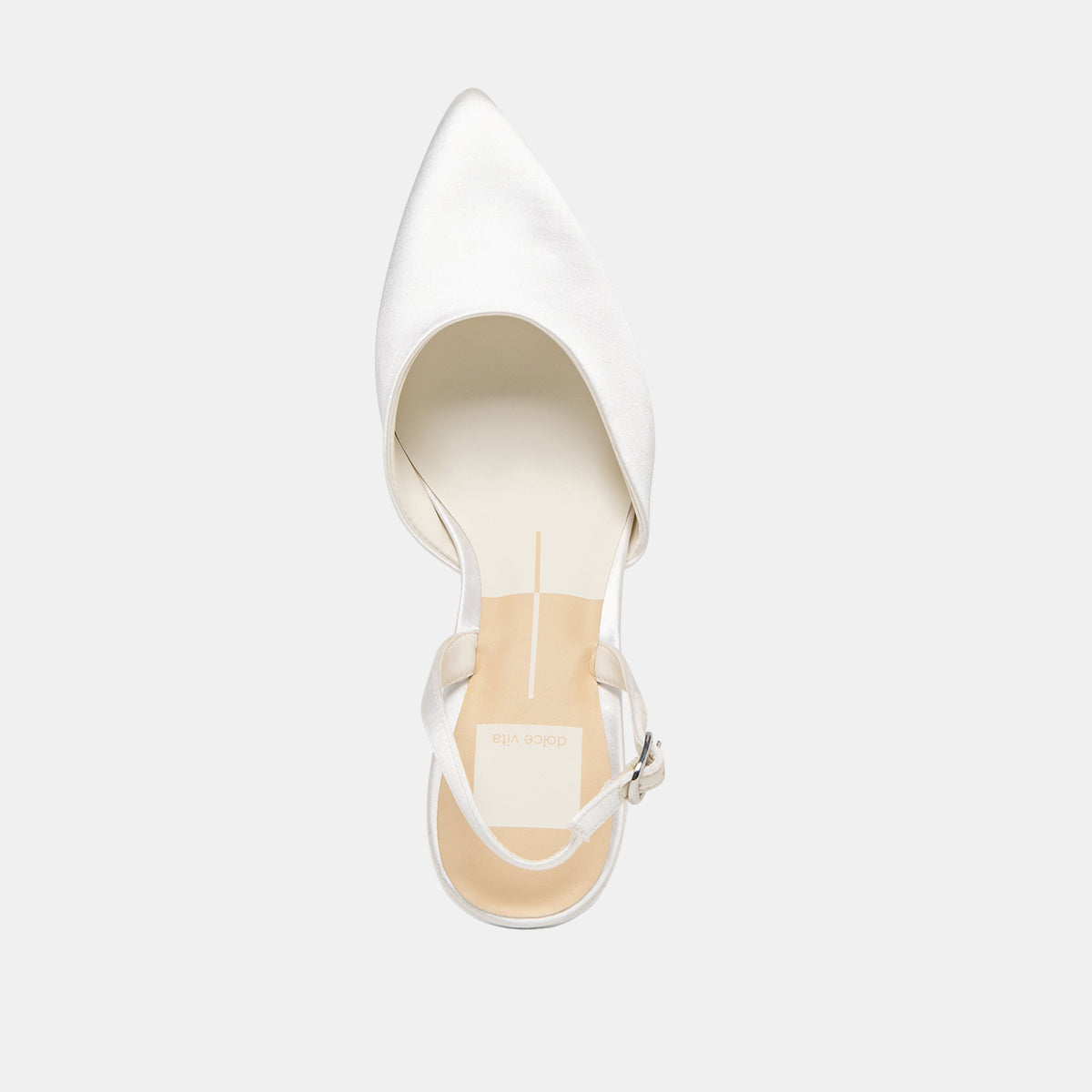 Carel True White Satin High Heels | Dolce Vita