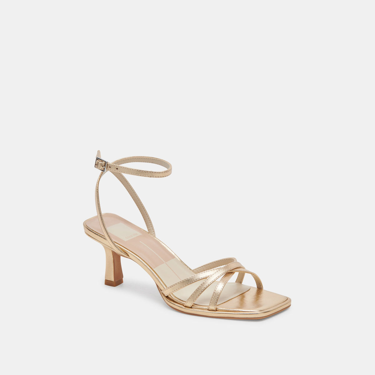 Manji Light Gold Metallic Leather Heels | Dolce Vita