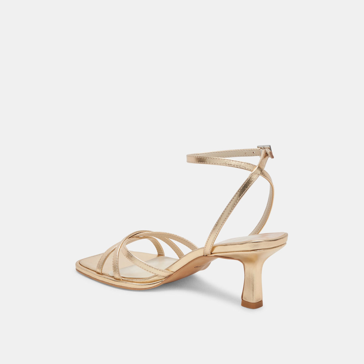 Manji Light Gold Metallic Leather Heels | Dolce Vita