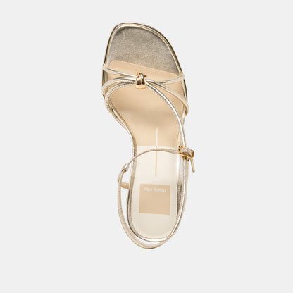 Odete Gold Leather Heels | Dolce Vita