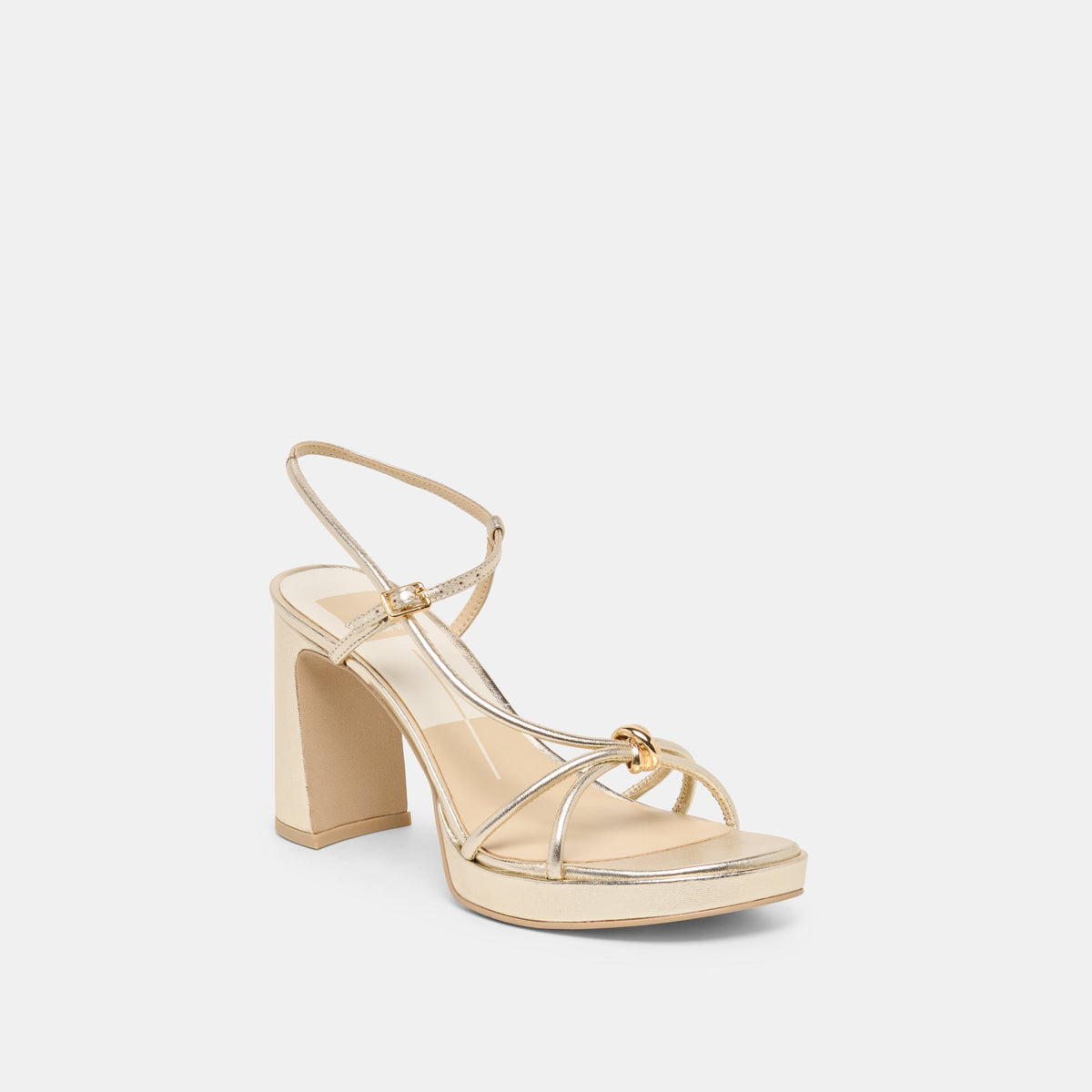 Odete Gold Leather Heels | Dolce Vita