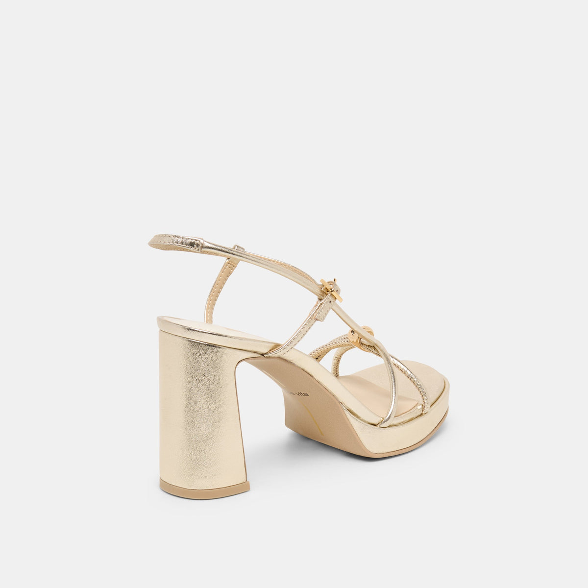 Odete Gold Leather Heels | Dolce Vita