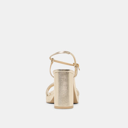 Odete Gold Leather Heels | Dolce Vita