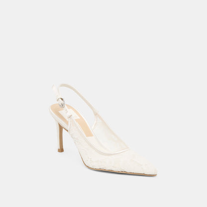 Yami True White Lace Heels | Dolce Vita