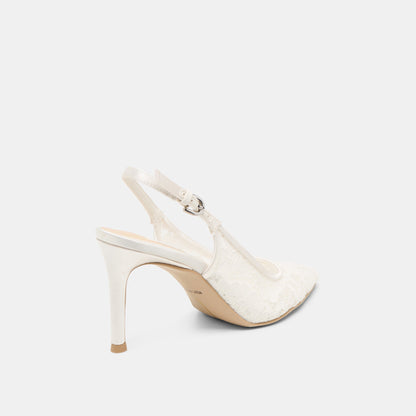 Yami True White Lace Heels | Dolce Vita