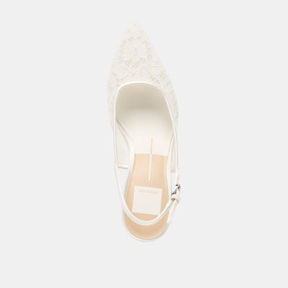 Yami True White Lace Heels | Dolce Vita