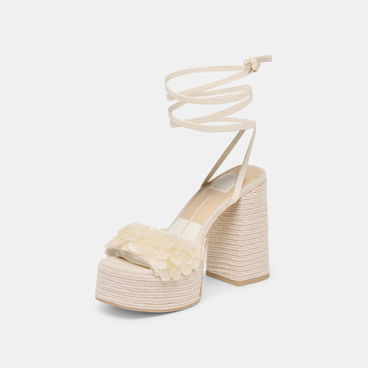 Dorthy Confetti Ivory Leather Heels | Dolce Vita