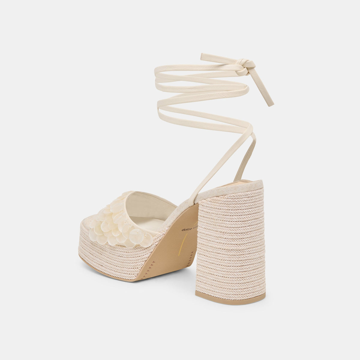 Dorthy Confetti Ivory Leather Heels | Dolce Vita