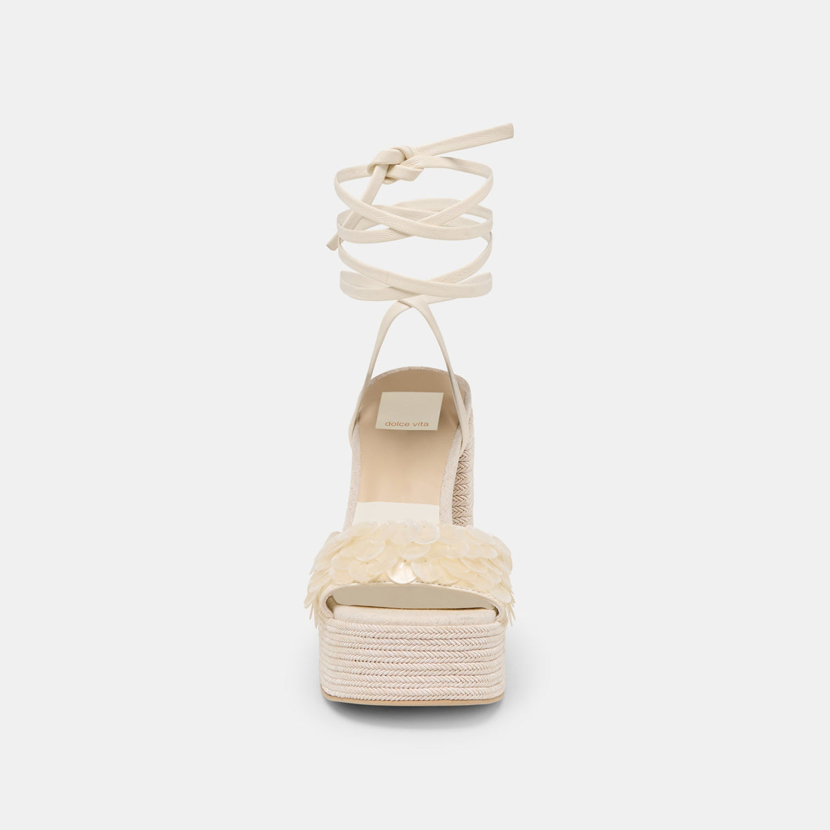 Dorthy Confetti Ivory Leather Heels | Dolce Vita