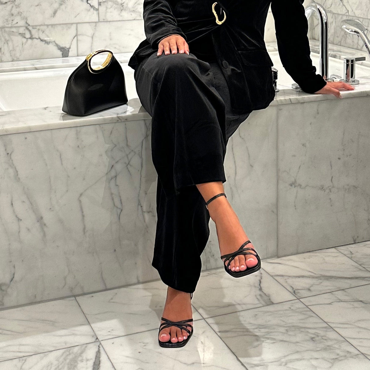 Manji Midnight Patent Leather Heels | Dolce Vita