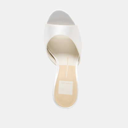 Rosha True White Satin Heels | Dolce Vita