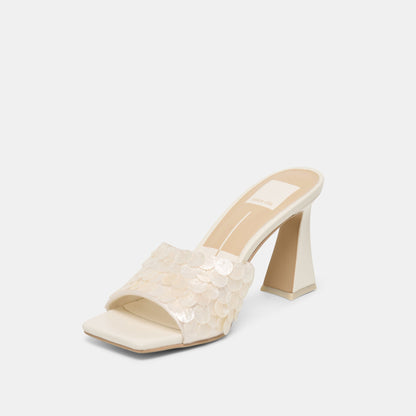 Nandy Confetti Ivory Sequin Heels | Dolce Vita