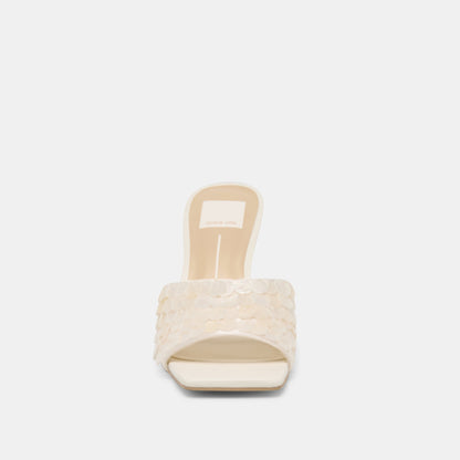 Nandy Confetti Ivory Sequin Heels | Dolce Vita
