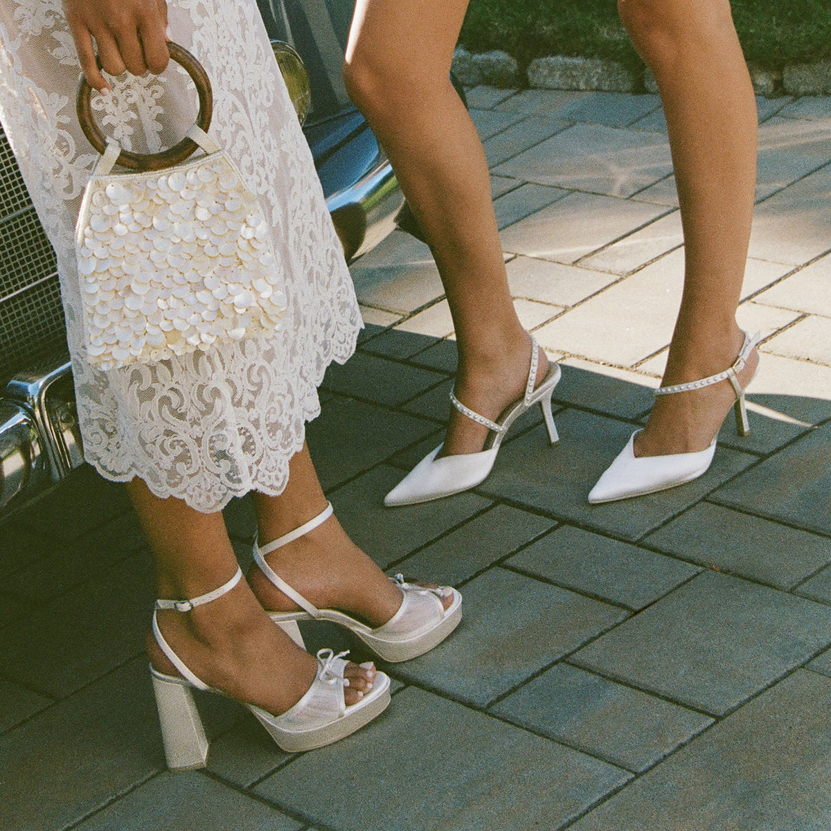Pandor White Tulle Heels | Dolce Vita