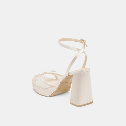 Pandor White Tulle Heels | Dolce Vita