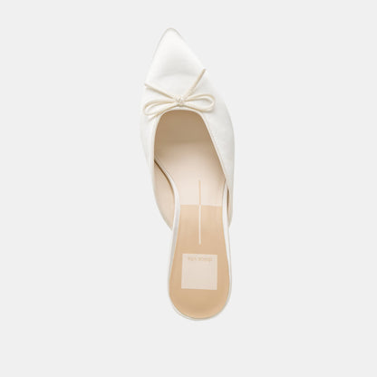 Cleo Off White Satin Heels | Dolce Vita