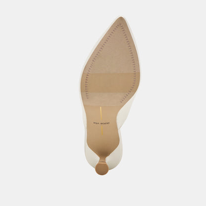 Cleo Off White Satin Heels | Dolce Vita