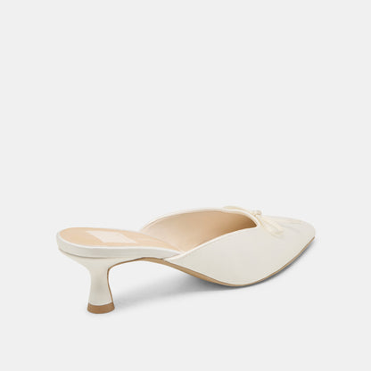 Cleo Off White Satin Heels | Dolce Vita