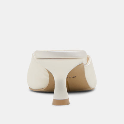 Cleo Off White Satin Heels | Dolce Vita