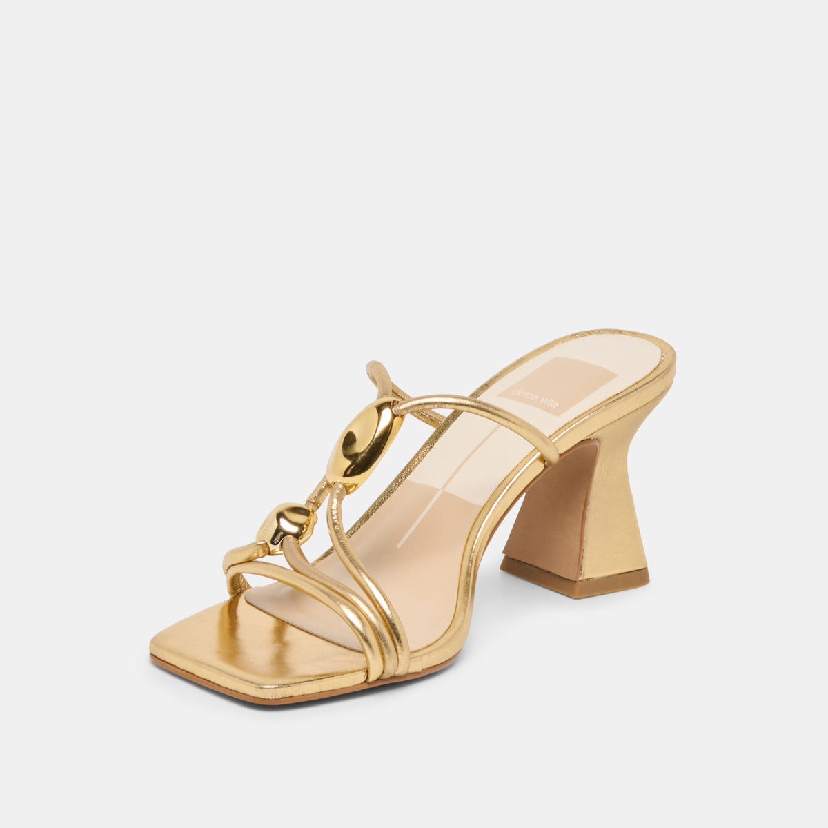 Alayna Gold Leather Heels | Dolce Vita