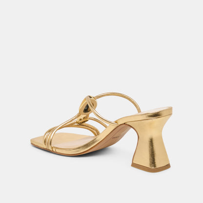 Alayna Gold Leather Heels | Dolce Vita