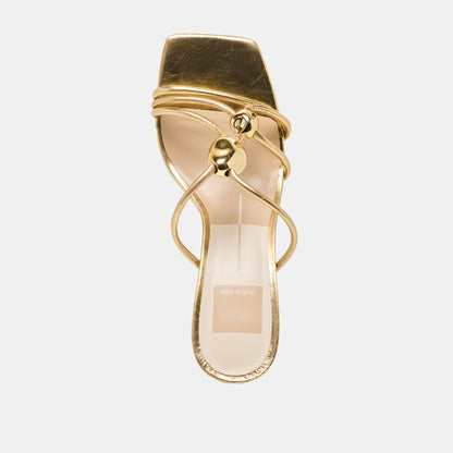 Alayna Gold Leather Heels | Dolce Vita