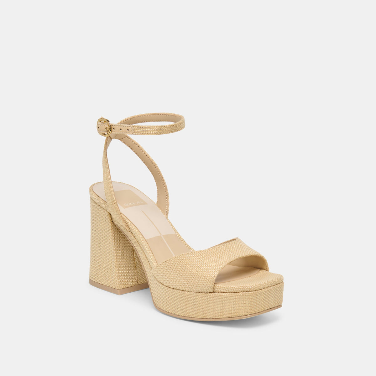 Felica Natural Raffia Heels | Dolce Vita