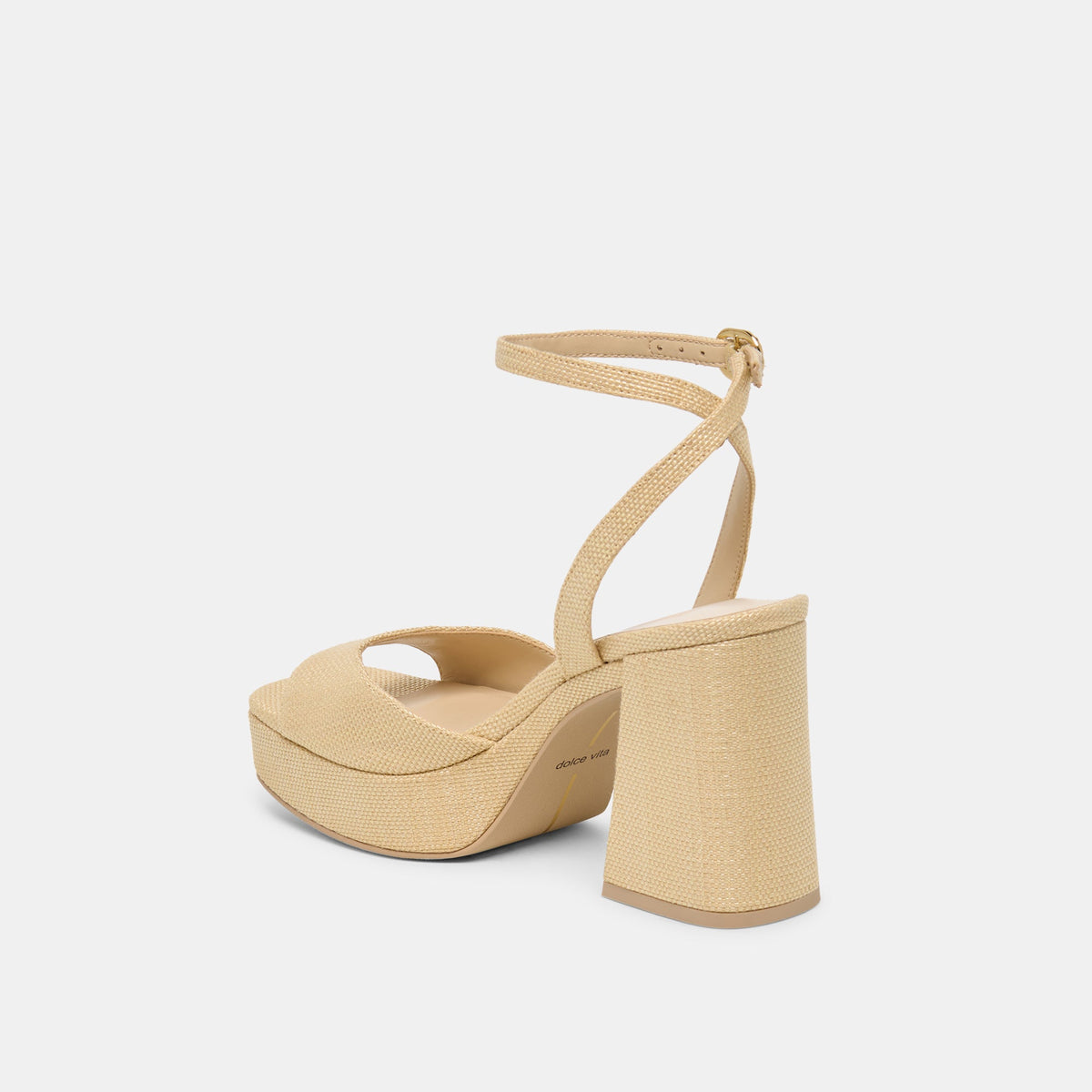 Felica Natural Raffia Heels | Dolce Vita