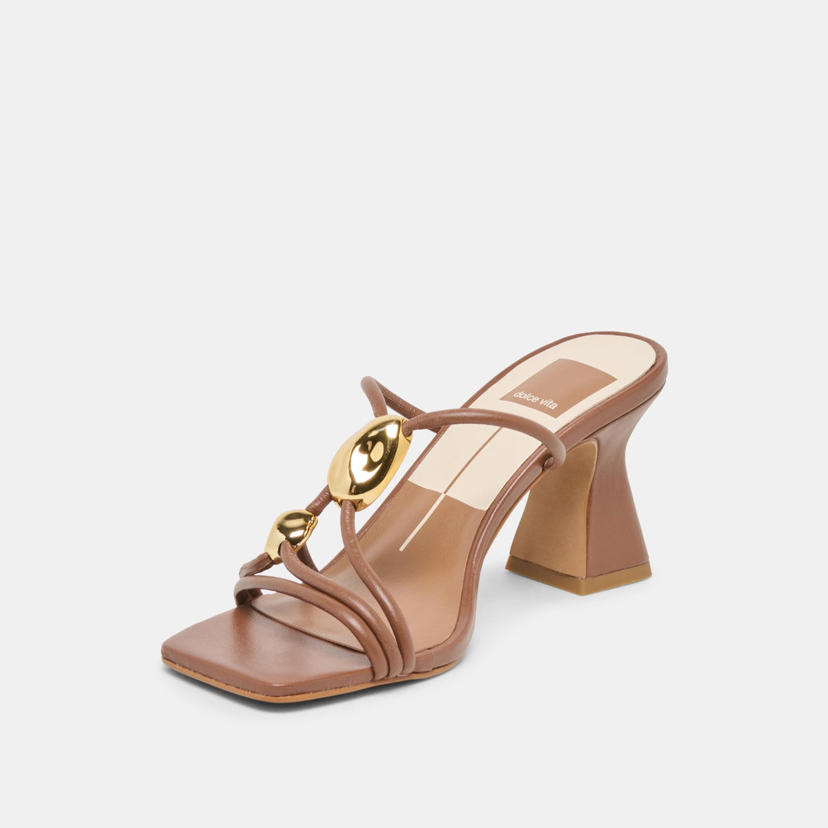 Alayna Cognac Leather Heels | Dolce Vita