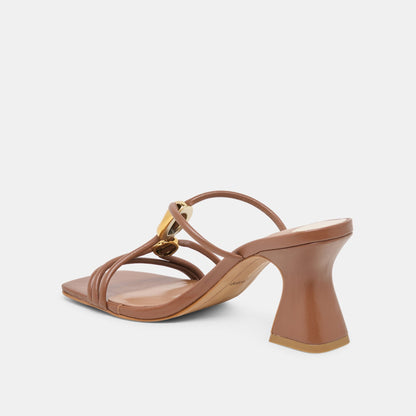 Alayna Cognac Leather Heels | Dolce Vita