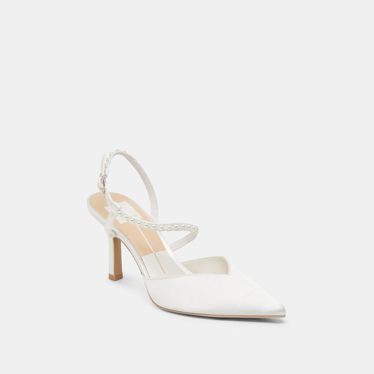 KAMRA PEARL HEELS TRUE WHITE SATIN
 – Dolce Vita | Dolce Vita