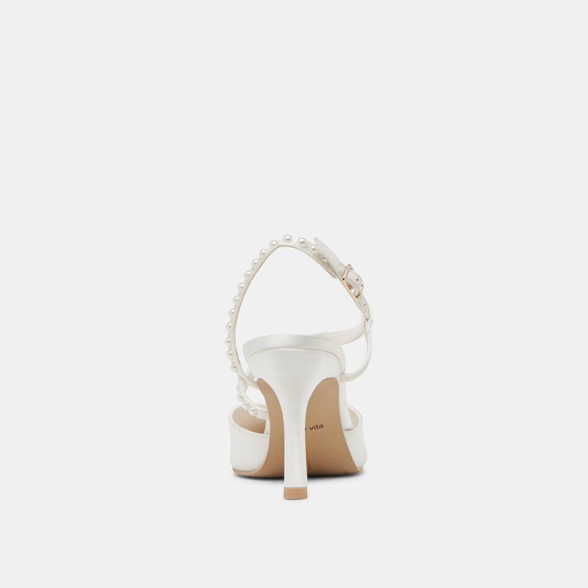KAMRA PEARL HEELS TRUE WHITE SATIN
 – Dolce Vita | Dolce Vita