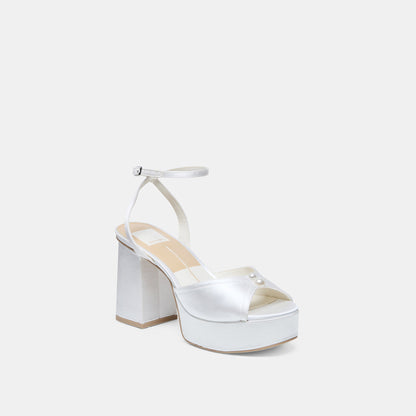 Bryla White Satin Heels | Dolce Vita