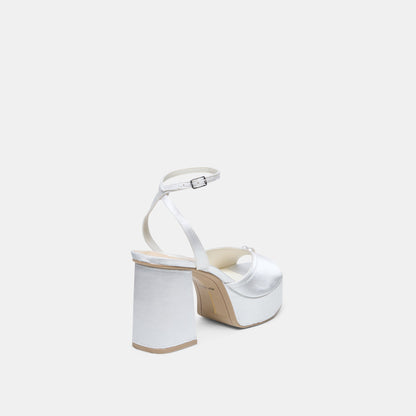 Bryla White Satin Heels | Dolce Vita