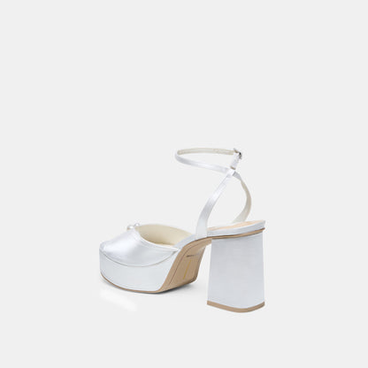 Bryla White Satin Heels | Dolce Vita