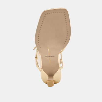 Mylee Gold Distressed Leather Heels | Dolce Vita