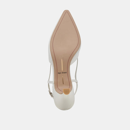 Odela White Leather Heels | Dolce Vita