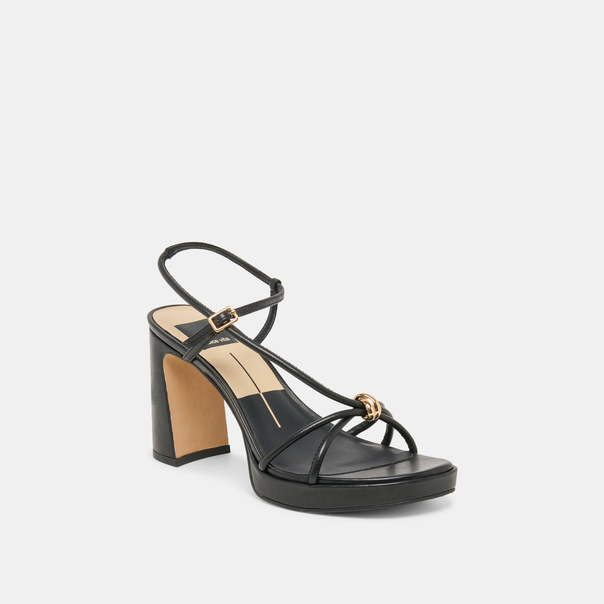 Odete Black Leather Heels | Dolce Vita